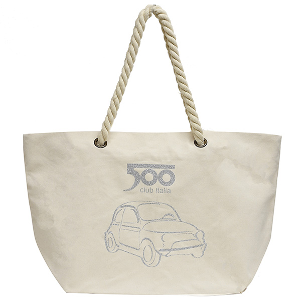 FIAT 500 CLUB ITALIA Tote Bag(Silver Logo)