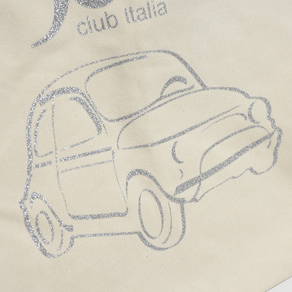 FIAT 500 CLUB ITALIA Tote Bag(Silver Logo)