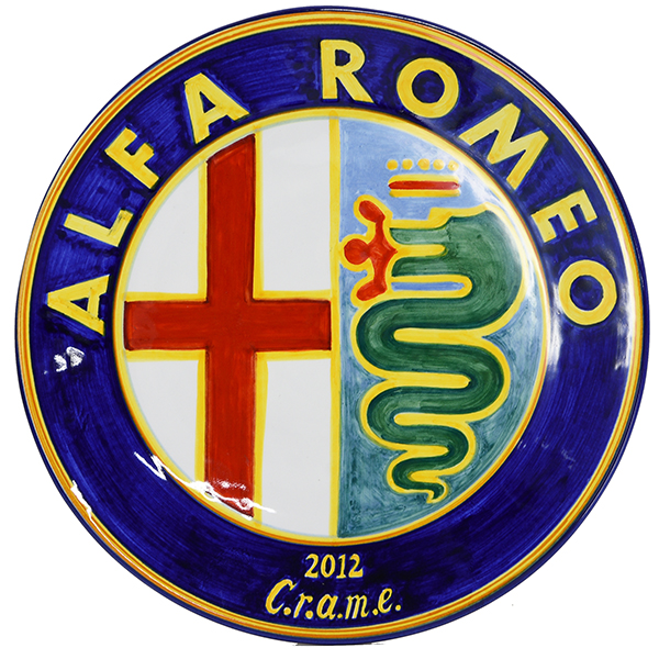 Alfa Romeo Emblem Art Ceramic Plate by CRAME