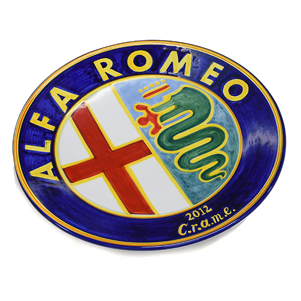 Alfa Romeo Emblem Art Ceramic Plate by CRAME