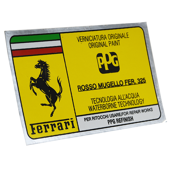 Ferrari Paint Code Sticker(ROSSO MUGELLO FER.325)