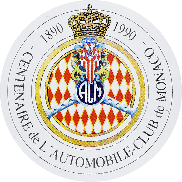 AUTOMOBILE CLUB DE MONACO 100th Memorial Sticker