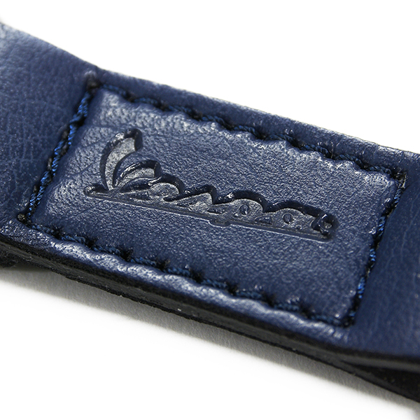 Vespa Official Carabina Leather Keyring(Navy)