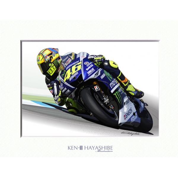 Valentino Rossi YAMAHA 2014 (YZR-M1) Illustration by Kenichi Hayashibe