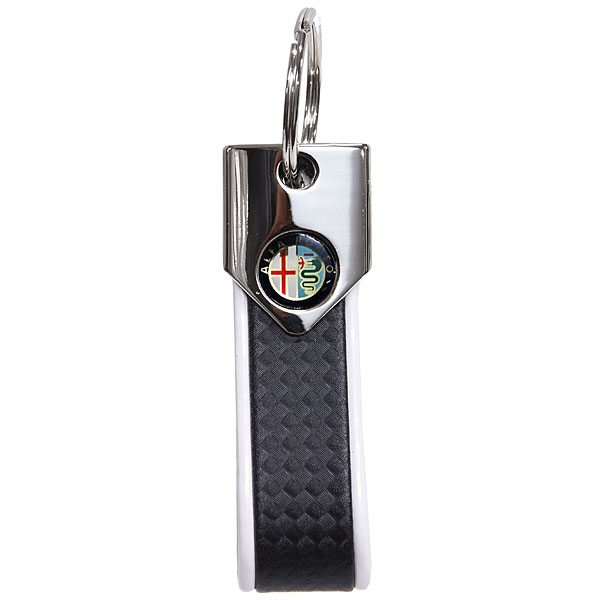 Alfa Romeo Old Emblem Keyring(Carbon Look)