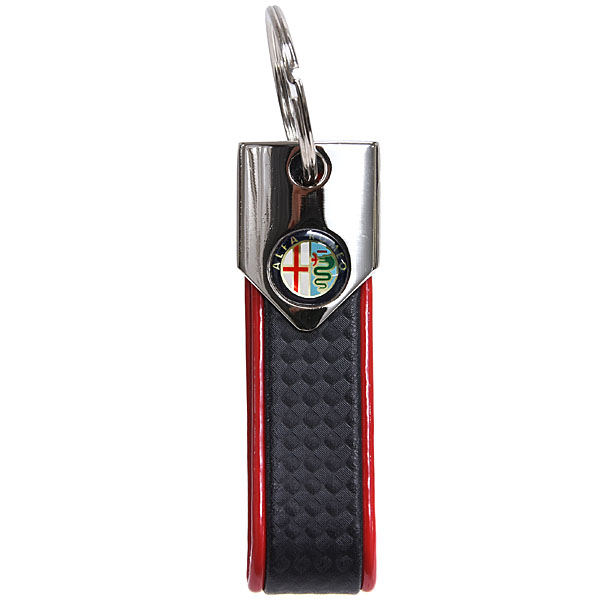 Alfa Romeo Old Emblem Keyring(Carbon Look)