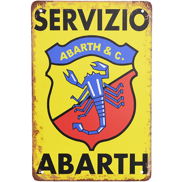 ABARTH SERVIZIO Vintage Sign Boad
