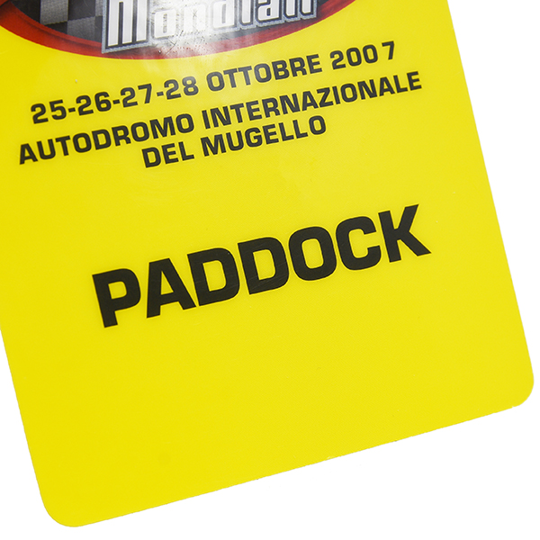 Ferrari Finali Mondiali2007 Paddock Pass