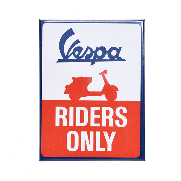 Vespa Official Magnet-RIDERS ONLY-
