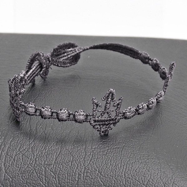 MASERATI TRIDENTE Lace Bracelet by Cruciani(Gray)