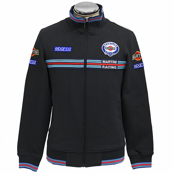 MARTINI RACING Official Zip Up Sweat by Sparco(Black)