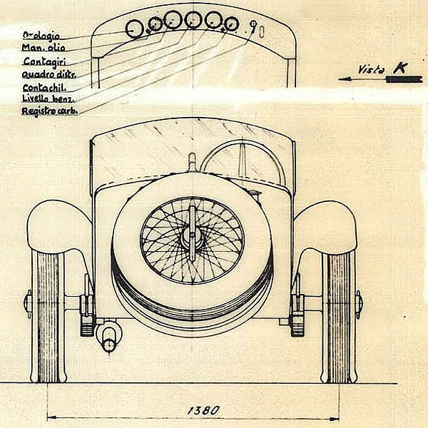 Alfa Romeo 8C gransport 1931 Blue Drawing Print
