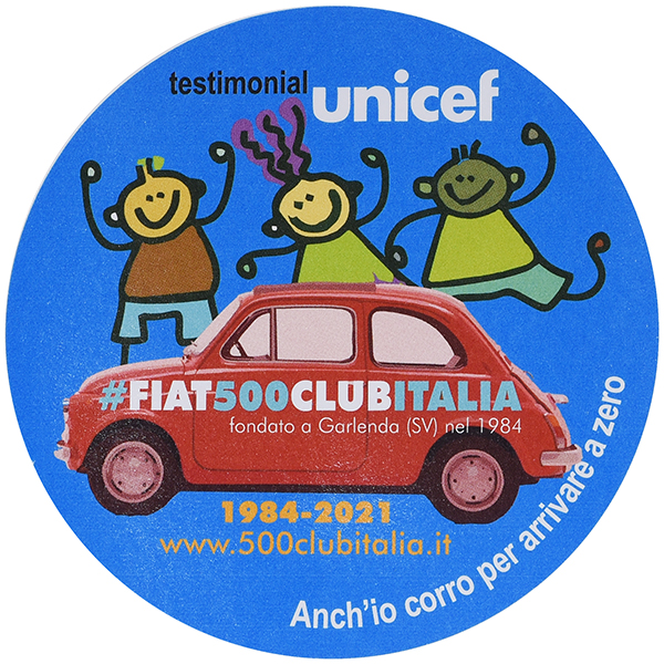 FIAT 500 CLUB ITALIA UNICEF 2021 Sticker
