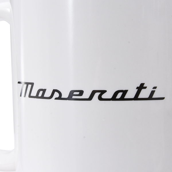 MASERATI Genuine New Logo & Emblem Mug Cup(White)