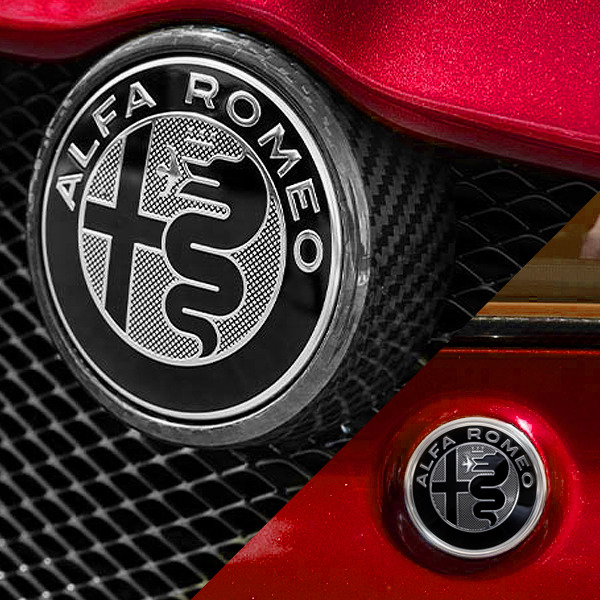 Emblème de Capot Avant de Voiture 3D Metal Alfa Romeo Emblem Stickers Fender Trunk Decoration Badge Code Compatible avec Alfa Romeo 159 147 156 Giulietta Mito Car-Styling Applique 
