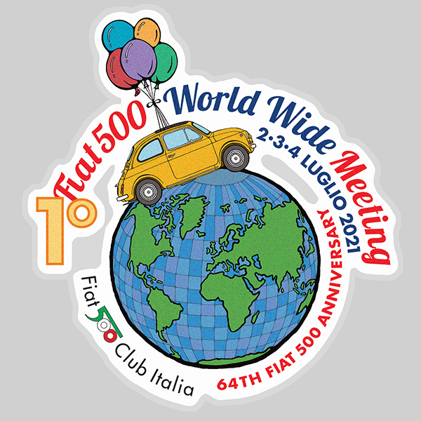 FIAT 500 CLUB ITALIA World Wide Meeting 2021 Sticker 