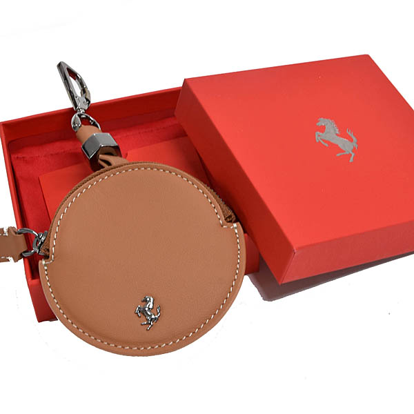 Ferrari Genuine Calfskin Coin Pouch