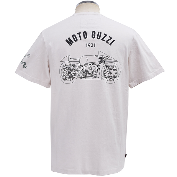 Moto GuzziオフィシャルTimberlandコラボレーションバックプリントTシャツ(ホワイト)