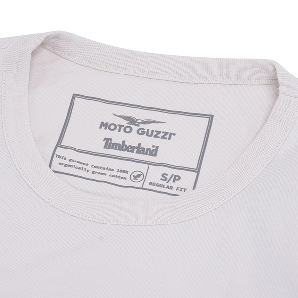 Moto GuzziオフィシャルTimberlandコラボレーションバックプリントTシャツ(ホワイト)
