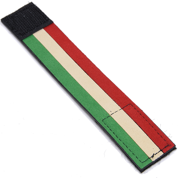 Italian Flag Alcantara Ring Belt