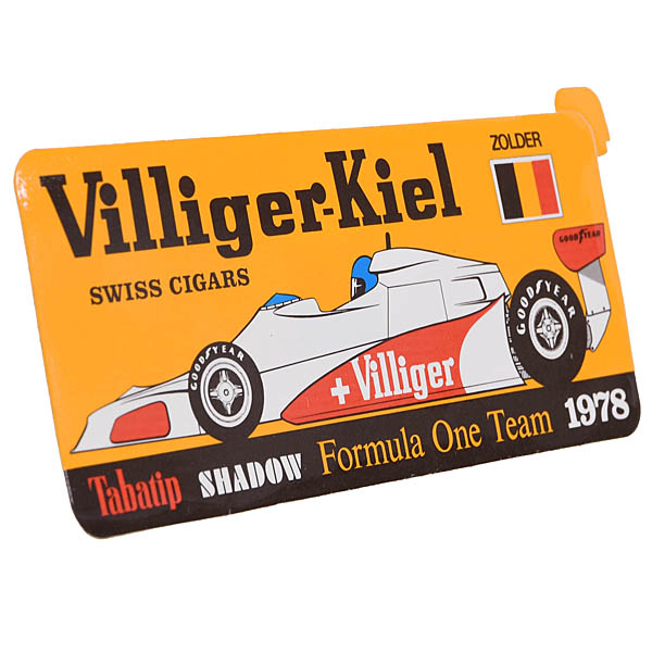 VILLIGER TABATIP SHADOW DN9 F1 TEAM ZOLDER GP 1978 Original Sticker