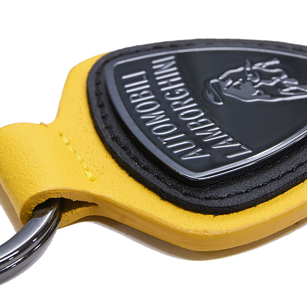 Lamborghini Shield Leather Keyring