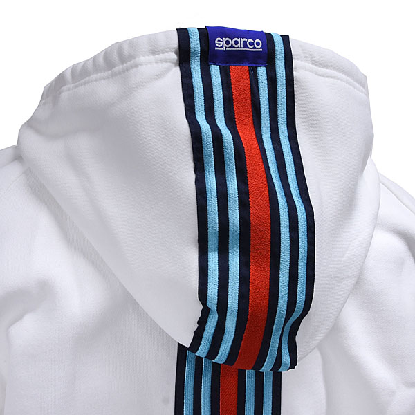  MARTINI RACING Official BIG Stripe Hooded Felpa(White) by Sparco