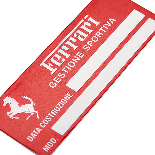 Ferrari Serial Code Tag(73*28mm)