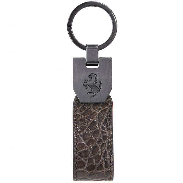 Ferrari Genuine Alligator Leather Key Ring