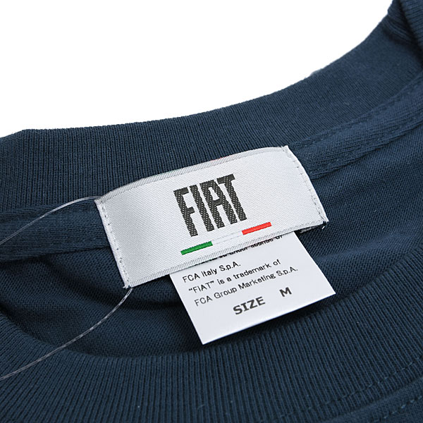 FIAT Official 500 Writing Print T-shirt (Indigo Blue)
