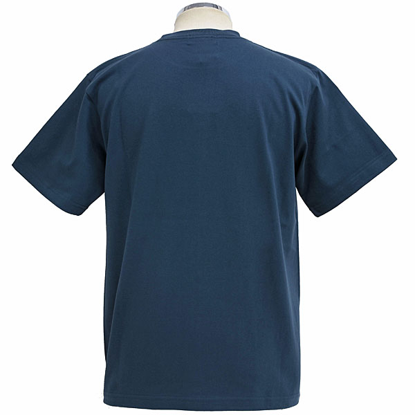 FIAT Official 500 Writing Print T-shirt (Indigo Blue)