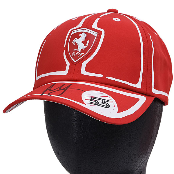Scuderia Ferrari 2023 Las Vegas GP Baseball Cap-Signed by Carlos Sainz-