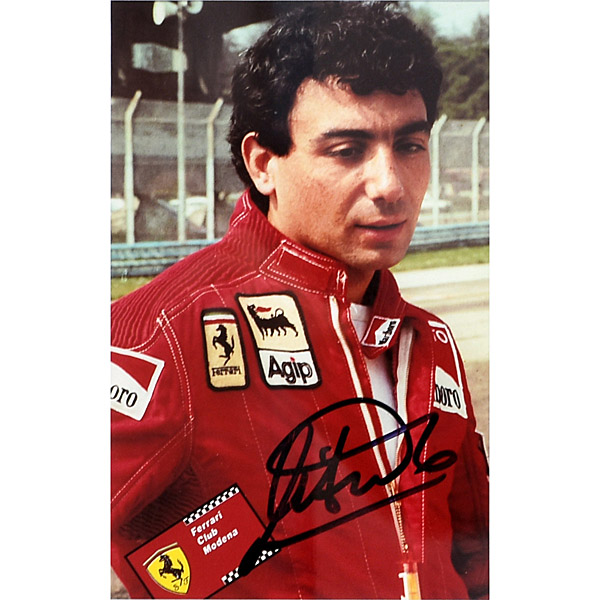 Michele Alboreto直筆サイン入りFerrari Club Maranelloオフィシャルカード