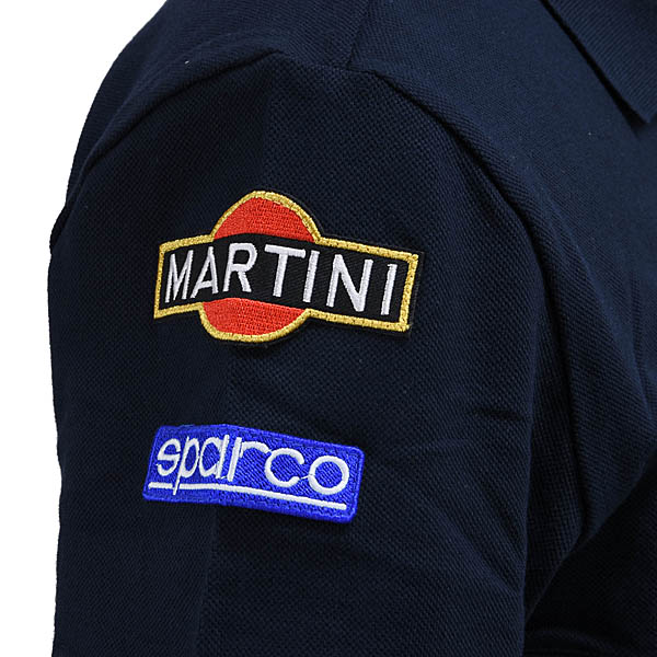 MARTINI RACING Polo Shirts -Stripe-(Navy) by Sparco