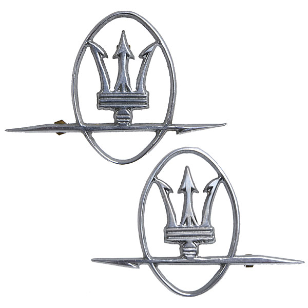 MASERATI Genuine Ghibli Oval Trident Emblem (1966-76) Left and Right Set