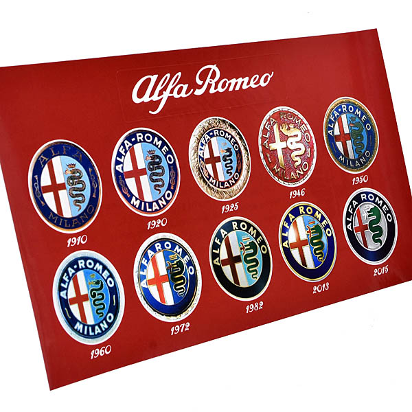 Alfa Romeo Genuine Emblem of Successive Generations Stickers