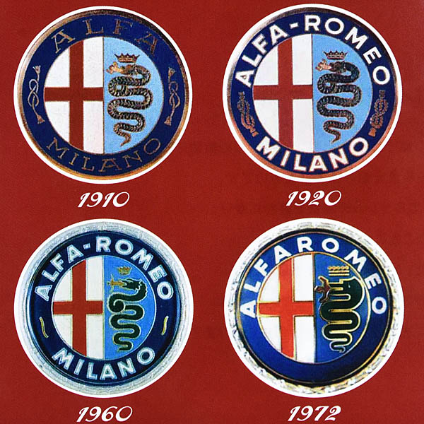 Alfa Romeo Genuine Emblem of Successive Generations Stickers