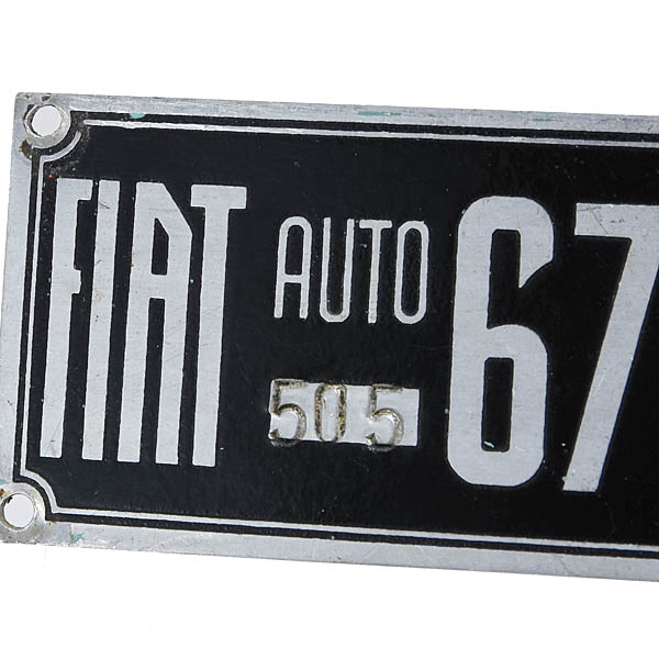 FIAT vintage chassis plate
