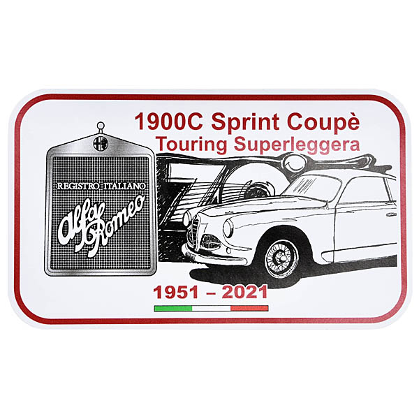 Alfa Romeo1900C Sprint Coupe 70th Anniversary Sticker by RIA (Registro Italiano Alfa Romeo)