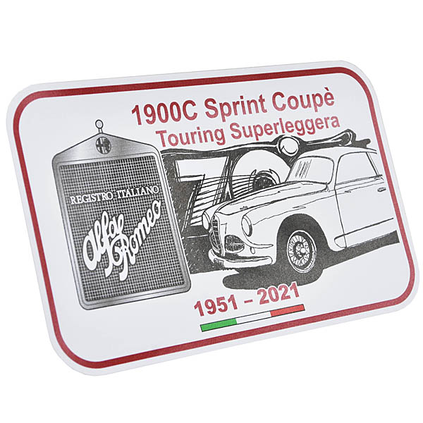 Alfa Romeo1900C Sprint Coupe 70th Anniversary Sticker by RIA (Registro Italiano Alfa Romeo)