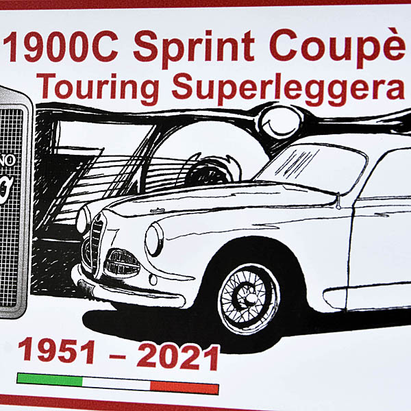 Alfa Romeo1900C Sprint Coupe 70th Anniversary Sticker by RIA (Registro Italiano Alfa Romeo)
