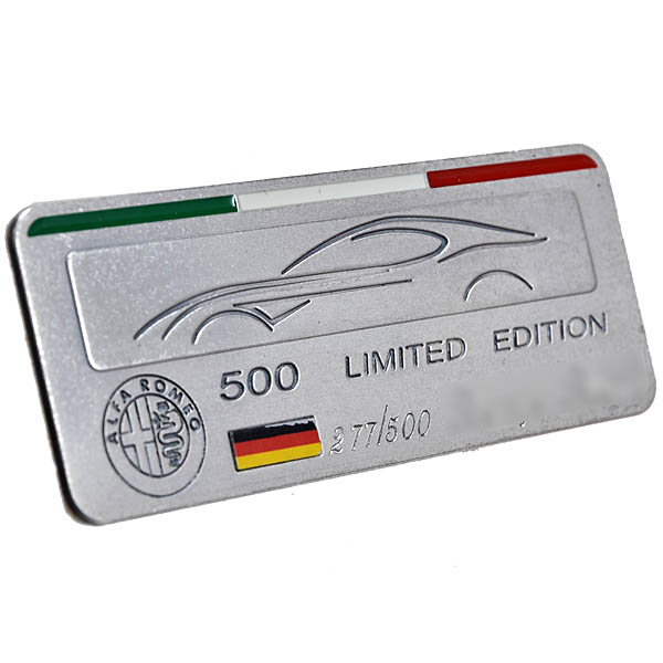 Alfa Romeo Official 8C Competizione  Interior Metal Plate