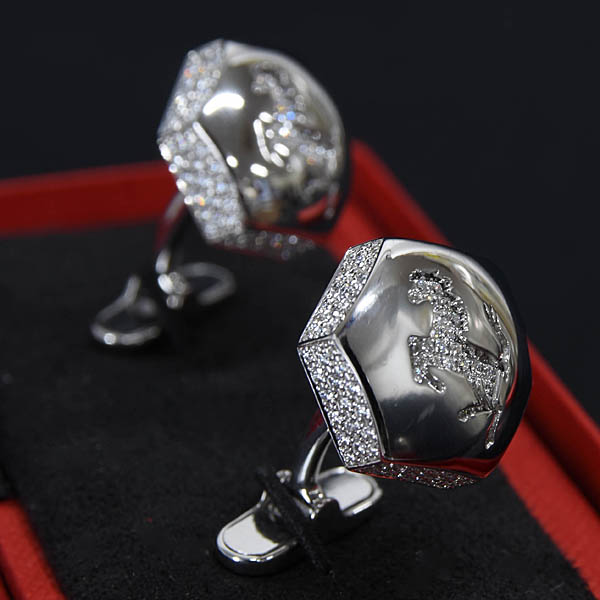 Ferrari純正Cavallinoホワイトゴールド&ダイヤモンドカフス