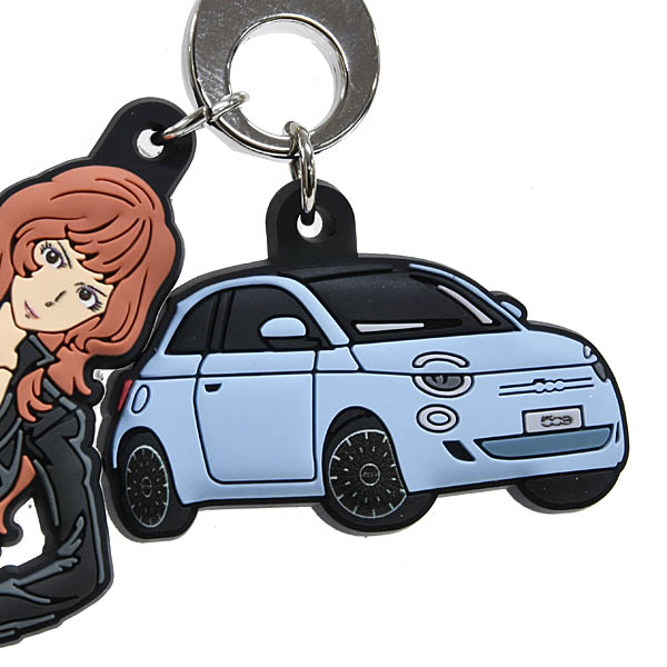 FIAT Official 500 LUPIN THE THIRD Keyring-Fujiko-