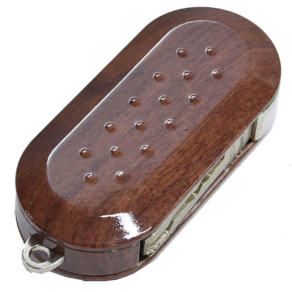 FIAT500 Wood design Key Cover by La Coccino
