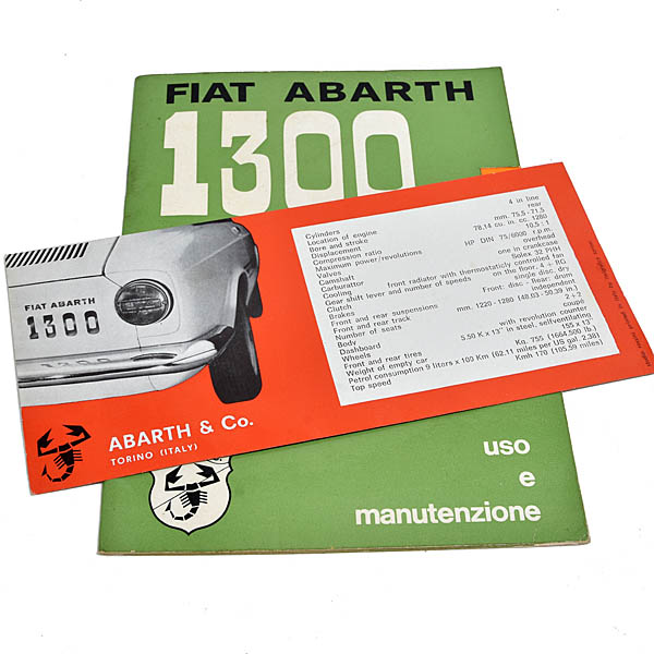 FIAT ABARTH 1300 User Manual 1967
