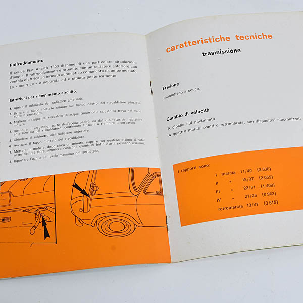 FIAT ABARTH 1300 User Manual 1967