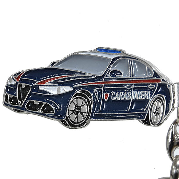 CARABINIERI Official Metal Key Ring (Alfa Romeo Giulia)
