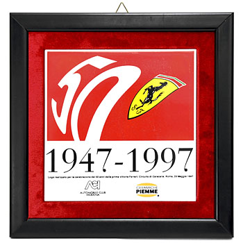 Ferrari創立50周年記念額装セラミック