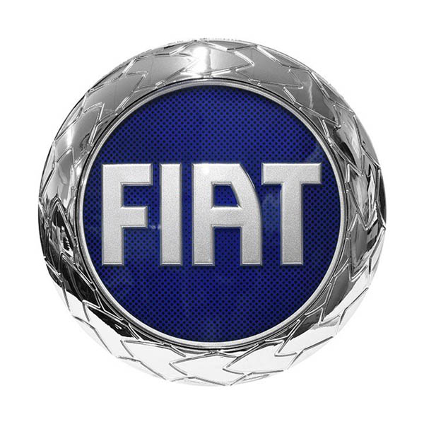 FIAT純正エンブレム(フロント用/ブルー/77mm)
